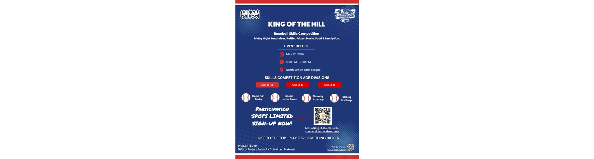 Play Ball For A Purpose: King of The Hill Charity Event on May 22nd!